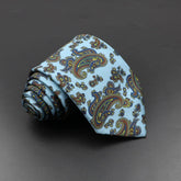 Gravata Paisley Sutil Azul Claro Sparka